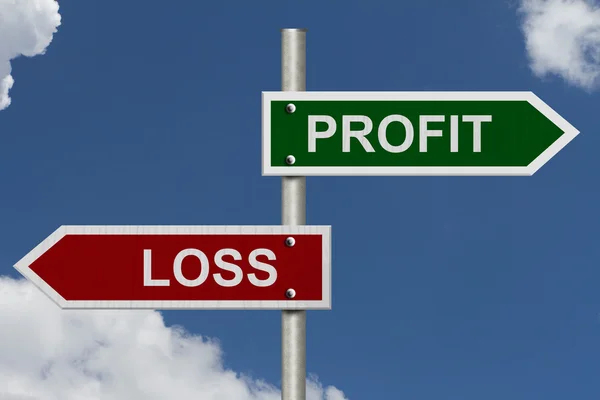 Profit versus Loss — Stock Photo, Image