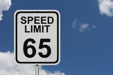 Speed Limit 65 Sign clipart