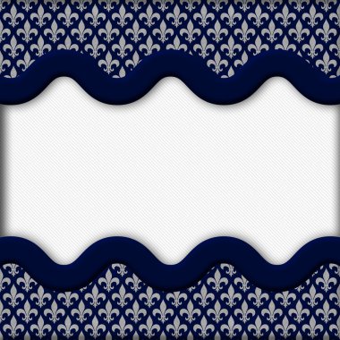 mavi ve gri fleur de lis dokulu kumaş arka plan