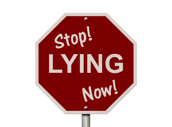 Stop Lying Now Sign — Stock Photo, Image