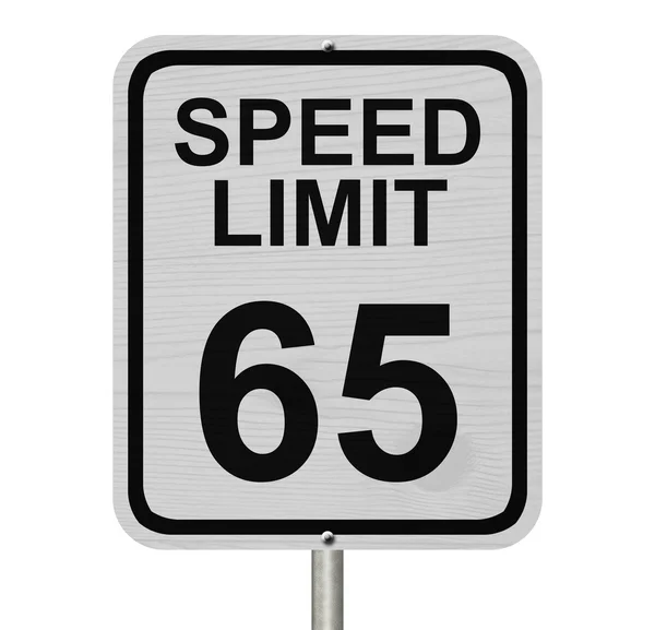 Speed Limit 65 Sign — Stock Photo, Image