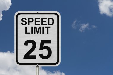 hız sınırı 25 işareti