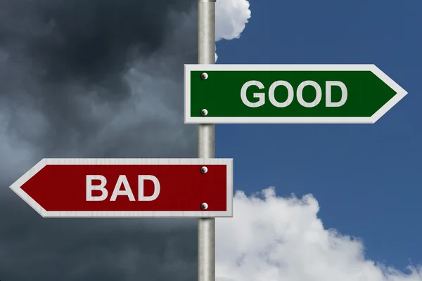 Good versus Bad — Stock Photo, Image