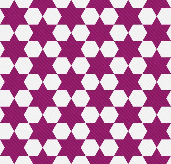 Dark Pink and White Hexagon Patterned Textured Fabric Background — Stock Photo, Image