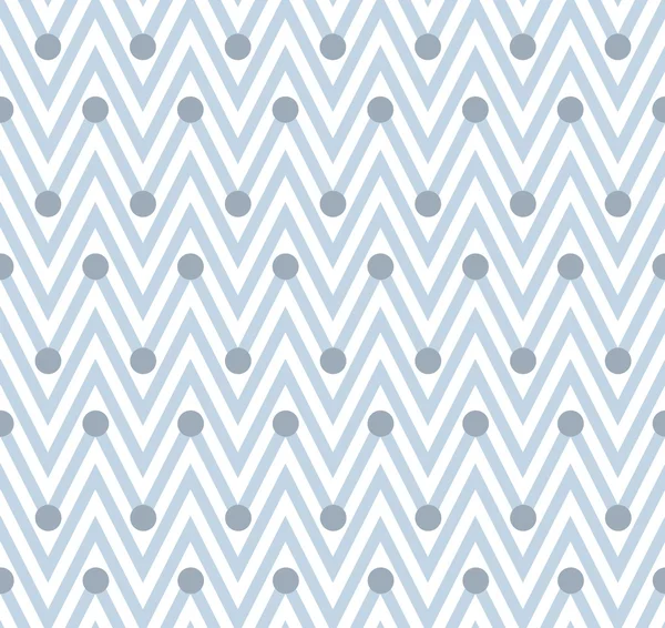 Azul pálido e branco horizontal Chevron listrado com bolinhas B — Fotografia de Stock