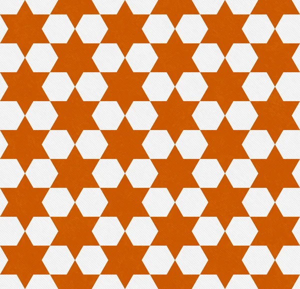 Orange och vit hexagon mönstrad texturerat tyg bakgrund — Stockfoto