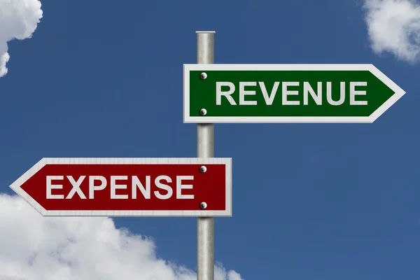 Revenue versus Expense — Stock Photo, Image