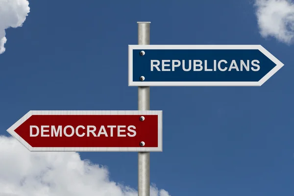 Republicanos versus Democratas — Fotografia de Stock