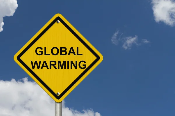 Küresel ısınma belirtisi uyarı — Stok fotoğraf