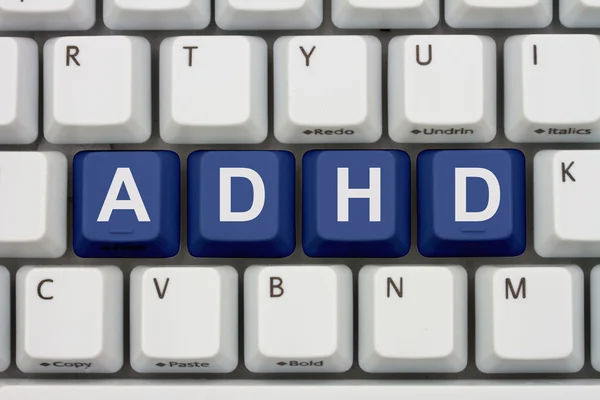 Finding Information about ADHD on the Internet — Stock Photo, Image