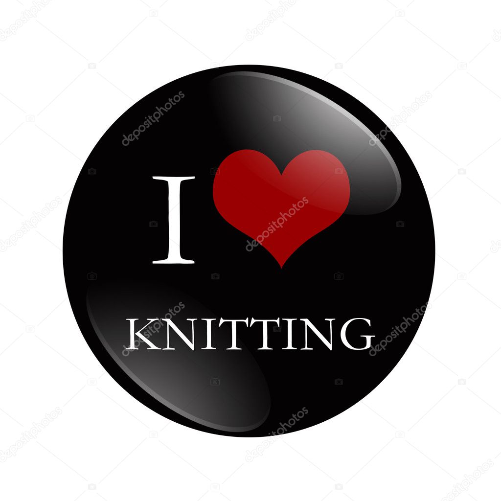 I Love Knitting button