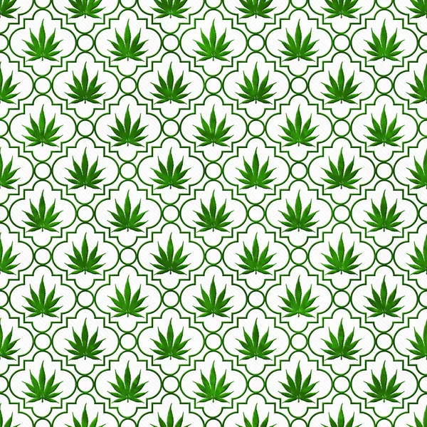 Zöld marihuána levél minta ismételt háttér — Stock Fotó
