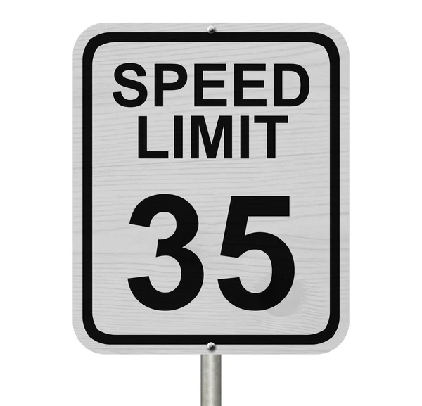 Speed Limit 35 Sign — Stock Photo, Image