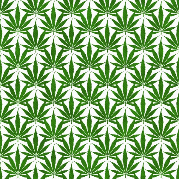 Grünes Marihuana Blatt Muster wiederholen Hintergrund — Stockfoto