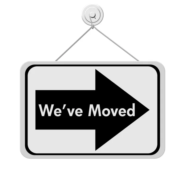 We Have Moved Sign — Stock Photo, Image