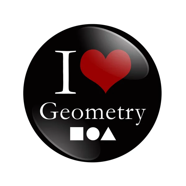 Botão I Love Geometry — Fotografia de Stock