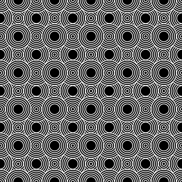 Black and White Circles Tiles Pattern Repeat Background — Stock Photo, Image