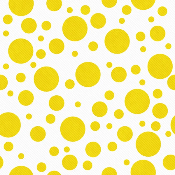 Luminoso giallo pois su sfondo bianco tessuto strutturato — Foto Stock