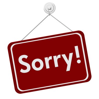 Sorry Sign clipart