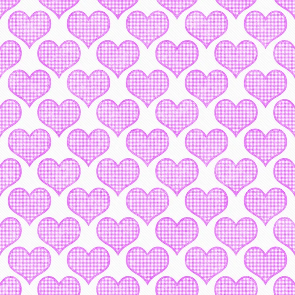 Růžové a bílé puntíkované srdce opakuje podtisk — Stock fotografie