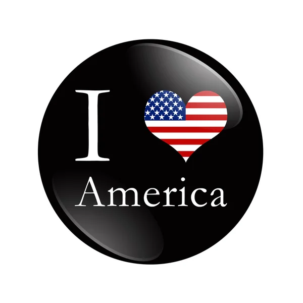 I Love America button — Stock Photo, Image