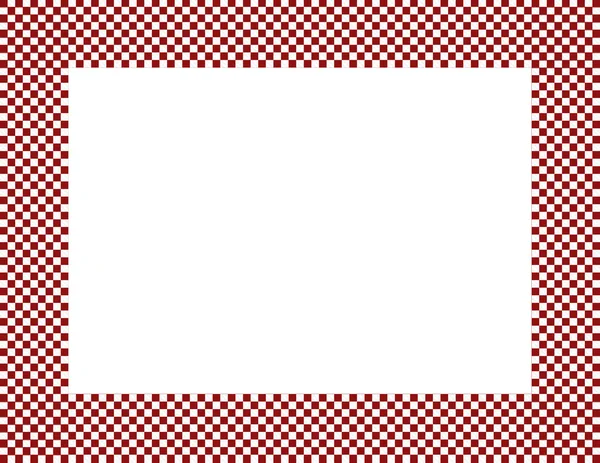 Red and White Checkered Frame — Stock Photo, Image