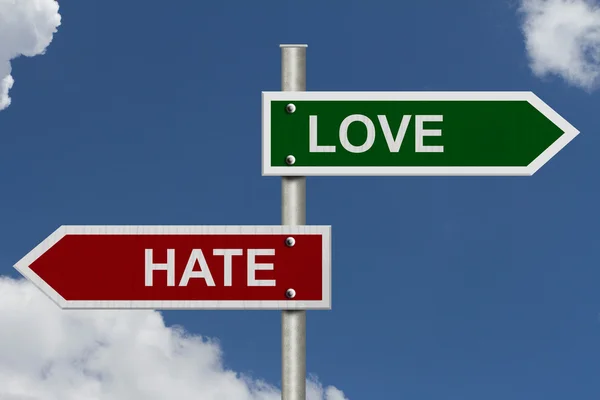 Love versus Hate — Stock Photo, Image