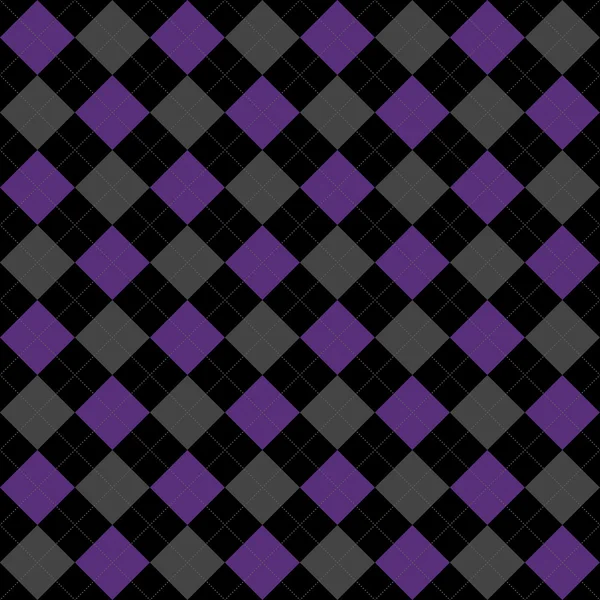 Black, Purple and Gray Argyle Pattern Repeat Background — Stock Photo, Image