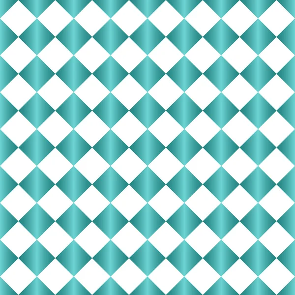 Teal and White Diamond Pattern Repeat Background — Stock Photo, Image