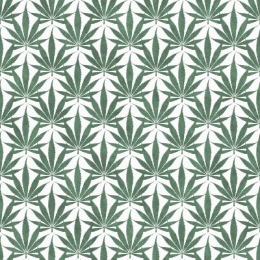 yeşil ve beyaz marihuana yaprağı deseni tekrar arka plan