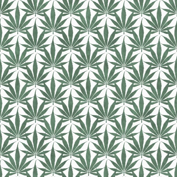 Зеленый и белый лист марихуаны повторяющийся фон — стоковое фото