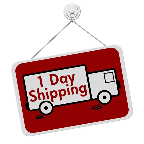 One Day Shipping Sign — Stock Photo, Image