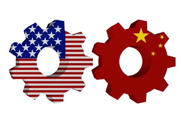 Stati Uniti che lavorano con la Cina — Foto Stock