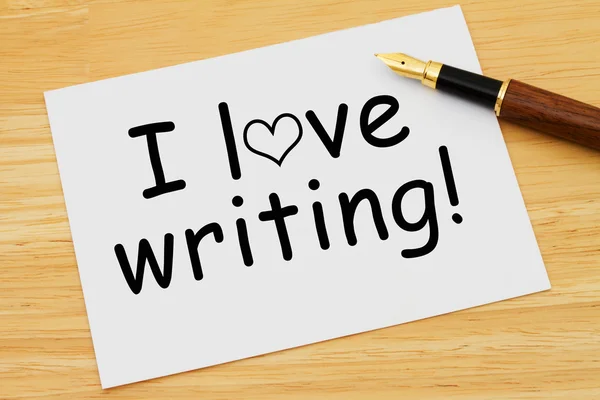 Adoro escrever. — Fotografia de Stock