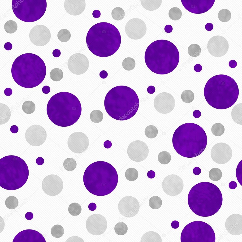 Purple, Gray and White Polka Dots Pattern Repeat Background