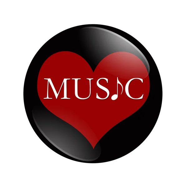 I Love Music button — Stock Photo, Image