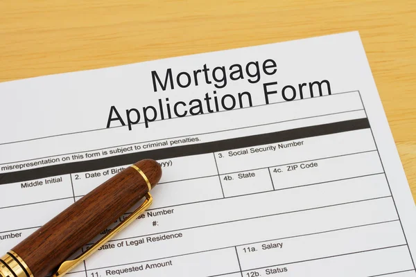 Mortgage başvuru formu — Stok fotoğraf