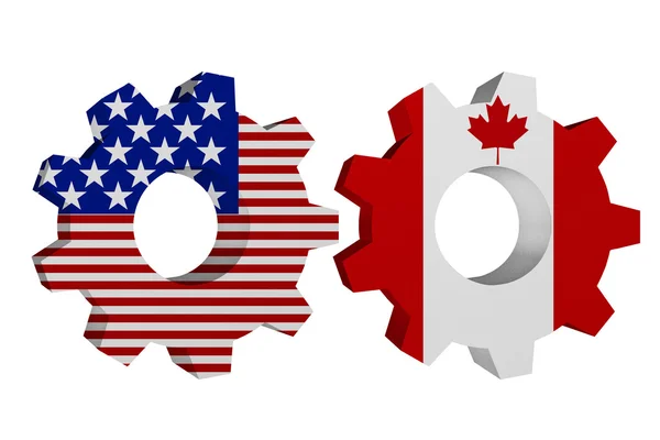 EE.UU. trabajando con Canadá —  Fotos de Stock