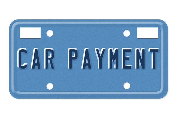 Car Payment Vanity Plate — Stock Photo, Image
