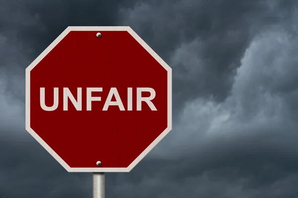 Unfair Sign — Stock Photo, Image