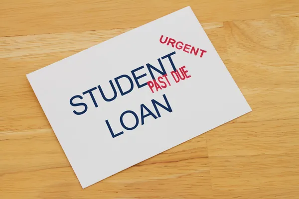 Student lening betaling achterstallig — Stockfoto