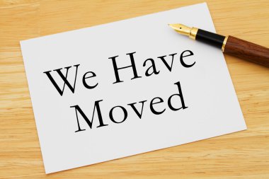 We Have Moved Message clipart
