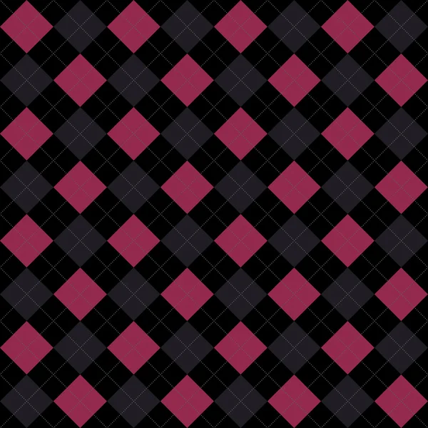 블랙, 핑크와 회색 아가일 패턴 반복 배경 — 스톡 사진