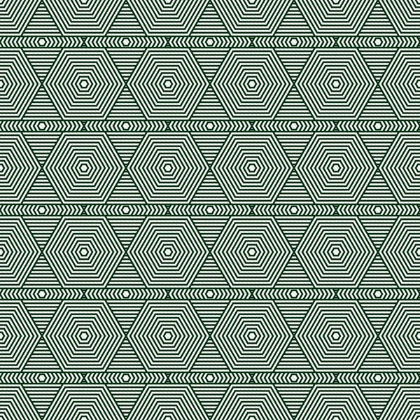 Padrão de telhas de hexágono verde e branco repetir fundo — Fotografia de Stock