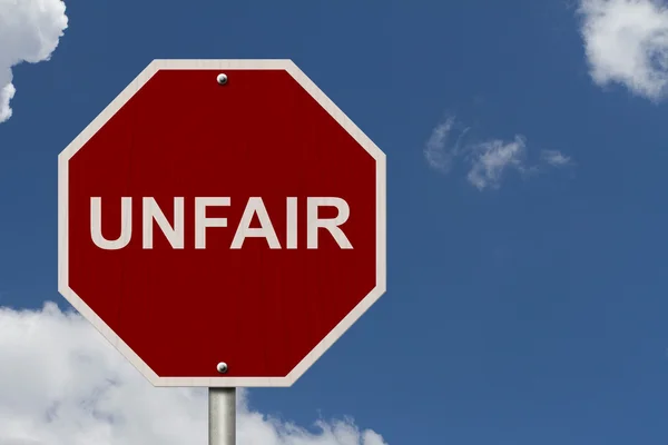 Unfair Sign — Stock Photo, Image