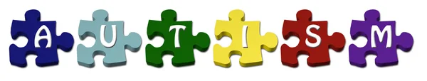 Autism Puzzle pieces — Stock Photo, Image