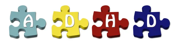 ADHD Puzzle pieces — Stock Photo, Image