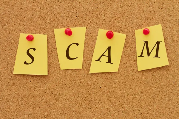 Scam Notice — Stock Photo, Image