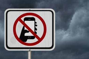 No Texting and Driving Sign clipart