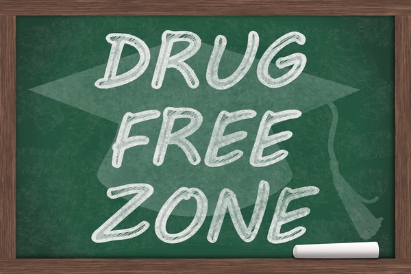 Mensaje Zona Libre de Drogas — Foto de Stock